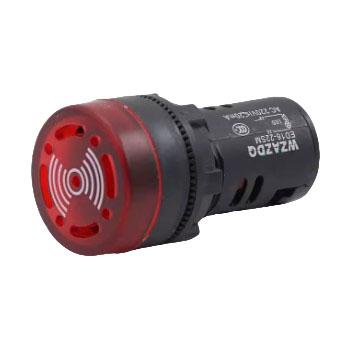 Световой индикатор мигающий с зуммером ED16-22SM 380V (LED) красный