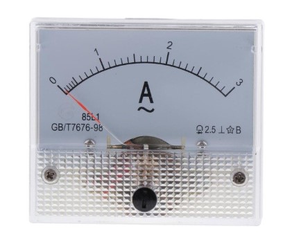 Аналоговый амперметр 85L1, AC 0-3А, 63.7х56.2мм