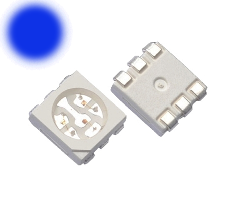 Светодиод SMD 5050 синий, 460-465nm (3.0-3.2В, 60мА) 