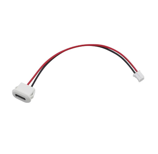 Кабель-переходник мама PH2.0 2pin - мама Type-C 10 см (белый)