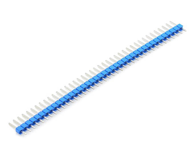 Однорядная линейка 1*40 pin, папа, 2,54 мм,синяя
