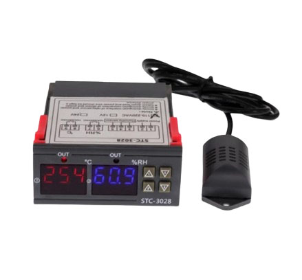 Цифровой регулятор температуры и влажности STC-3028, 24V