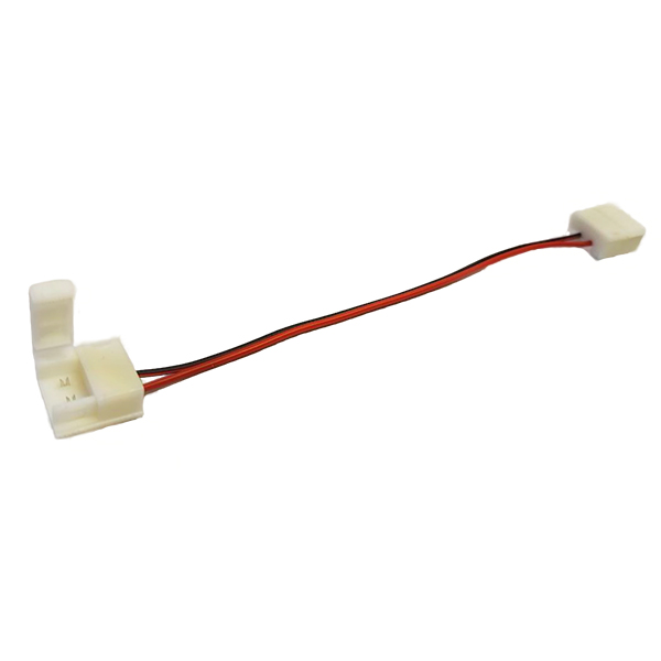 Соединитель-зажим для закрытой одноцветной ленты 10мм, провод 15см