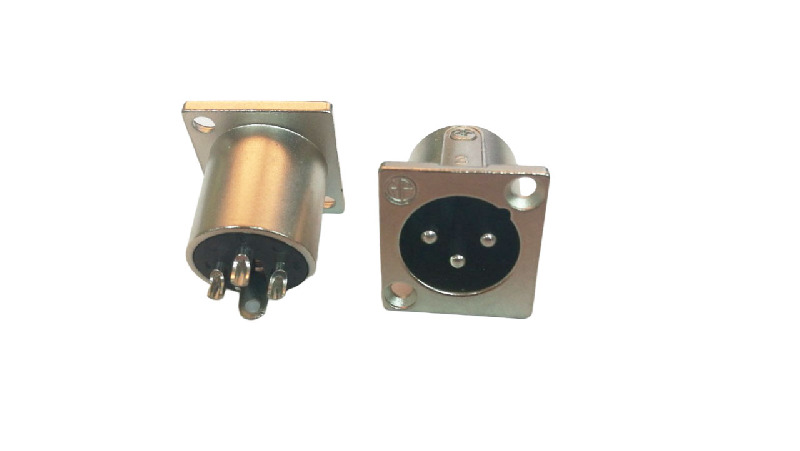 Гнездо папа XLR 3 pin на корпус (металлическое)