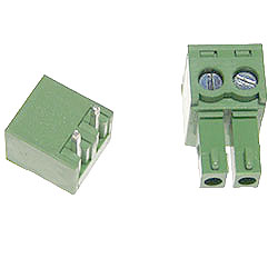 Клемная колодка KF2EDG15-2 pin (мама-папа), 90°, 5.08