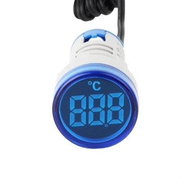Термометр AD16-22TM -20°C~199°C, AC60-380V с датчиком 1 метр (синий)