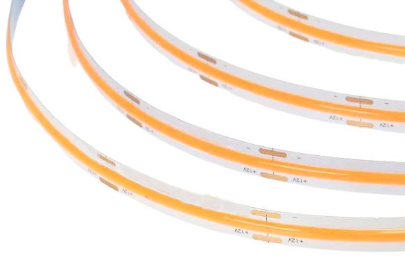 Светодиодная лента желтая COB, 252 светодиода на метр