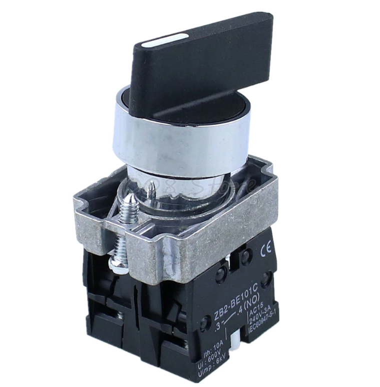 Переключатель поворотный XB2-BJ25 с фиксацией, 2 положения (NO/NC)