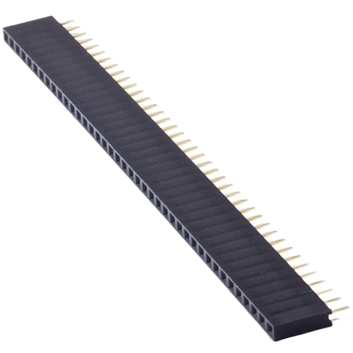 Однорядная линейка PBS2-40 1*40 pin, мама, 2,0 мм,чёрный