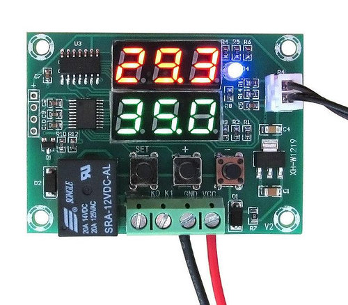 Цифровой терморегулятор XH-W1219 (12V) с датчиком