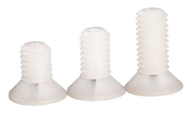 Винт нейлоновый с потайной головкой M4 - 12mm