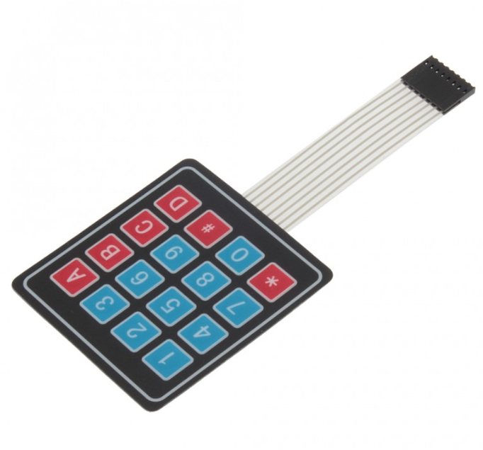 Матричная мембранная клавиатура 4х4, 16 кнопок