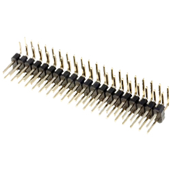 Двухрядная линейка PLD-80R 2*40 pin, папа, 2,54 мм, угловая