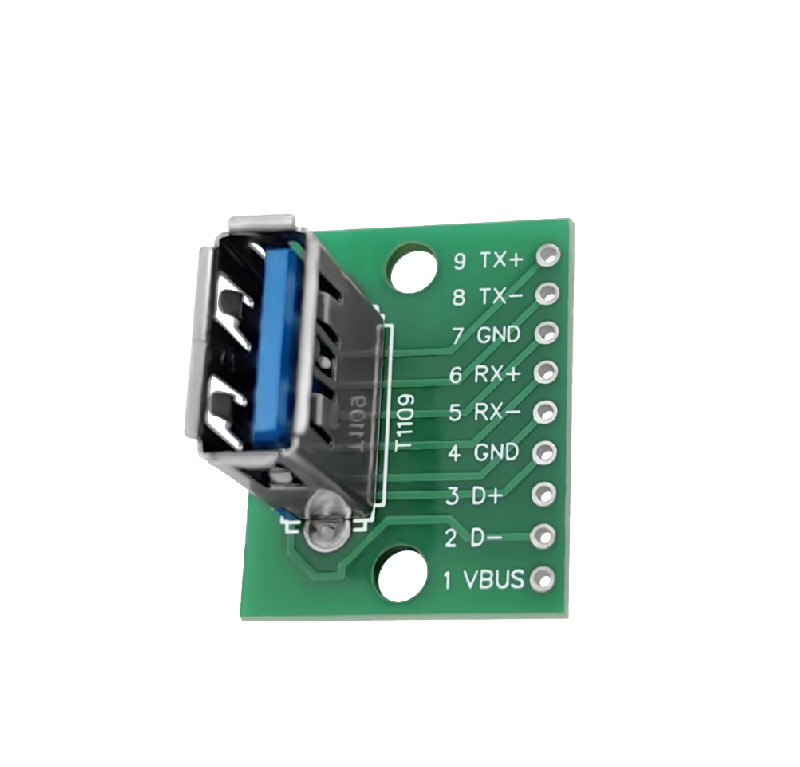 Гнездо USB 3.0 9 pin на плате (вертикальное)