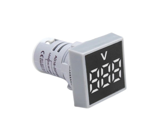 Вольтметр AD16-22FSV до 500V, белый (30 х 30 мм)