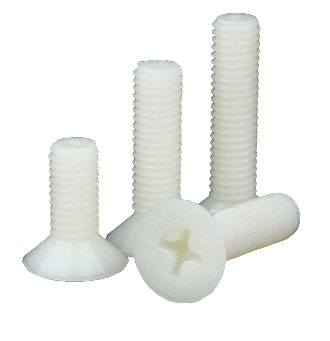 Винт нейлоновый с потайной головкой M3 - 15mm