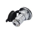 Авиационный разъем GX25 12pin d=25mm (папа с фланцем + защитный колпачок)