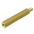 Стойка латунная мама-папа M3 x 35+6mm, PCHSN-35
