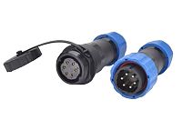 Соединительный разъем герметичный SD16, 6Pin (мама+папа)