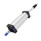 Пневмоцилиндр двусторонний SCJ 80X200-50, D=80, ход 200-50, G3/8