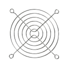 Защитная решётка для вентилятора 120х120мм