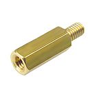 Стойка латунная мама-папа M3 x 12+6mm, PCHSN-12