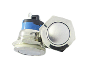 Кнопка антивандальная с фикс. M19 плоская, под пайку